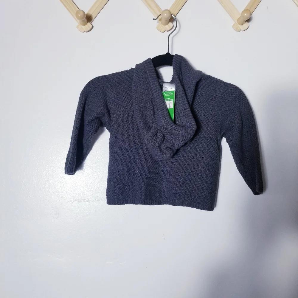 NWT MODERN MOMENTS GERBER KNIT CARDIGAN SIZE 6-9 MONTHS DARK GRAY